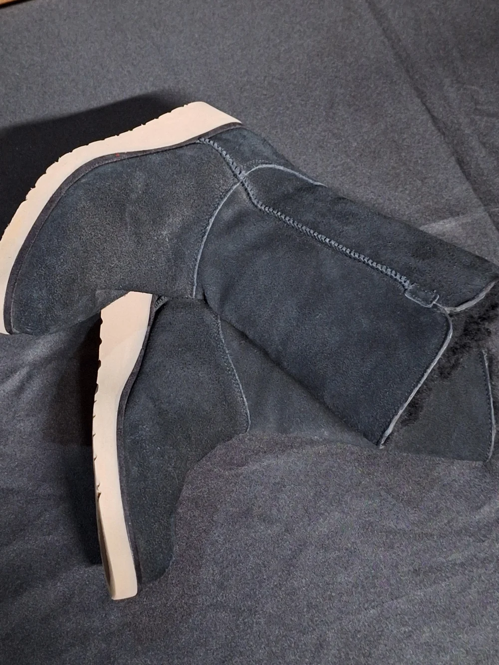 Koolaburra by UGG Black Suede Faux Fur Lined Winter Boots